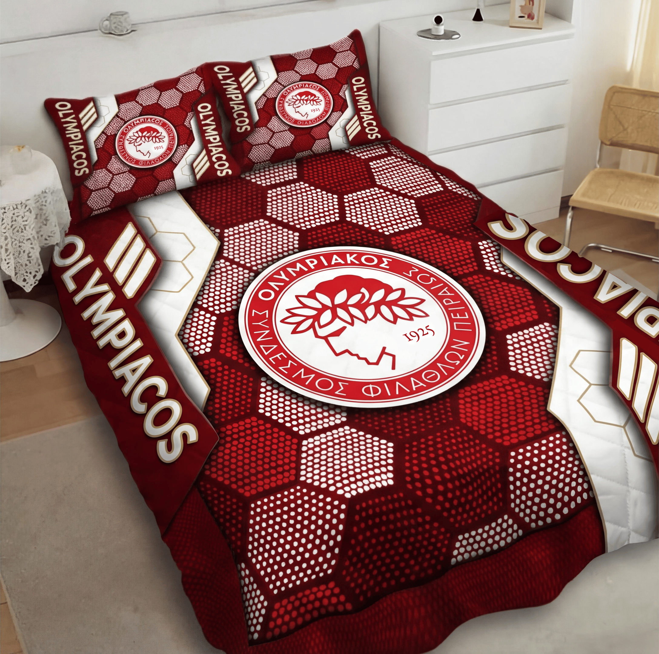 Olympiacos Inspired Quilt Set