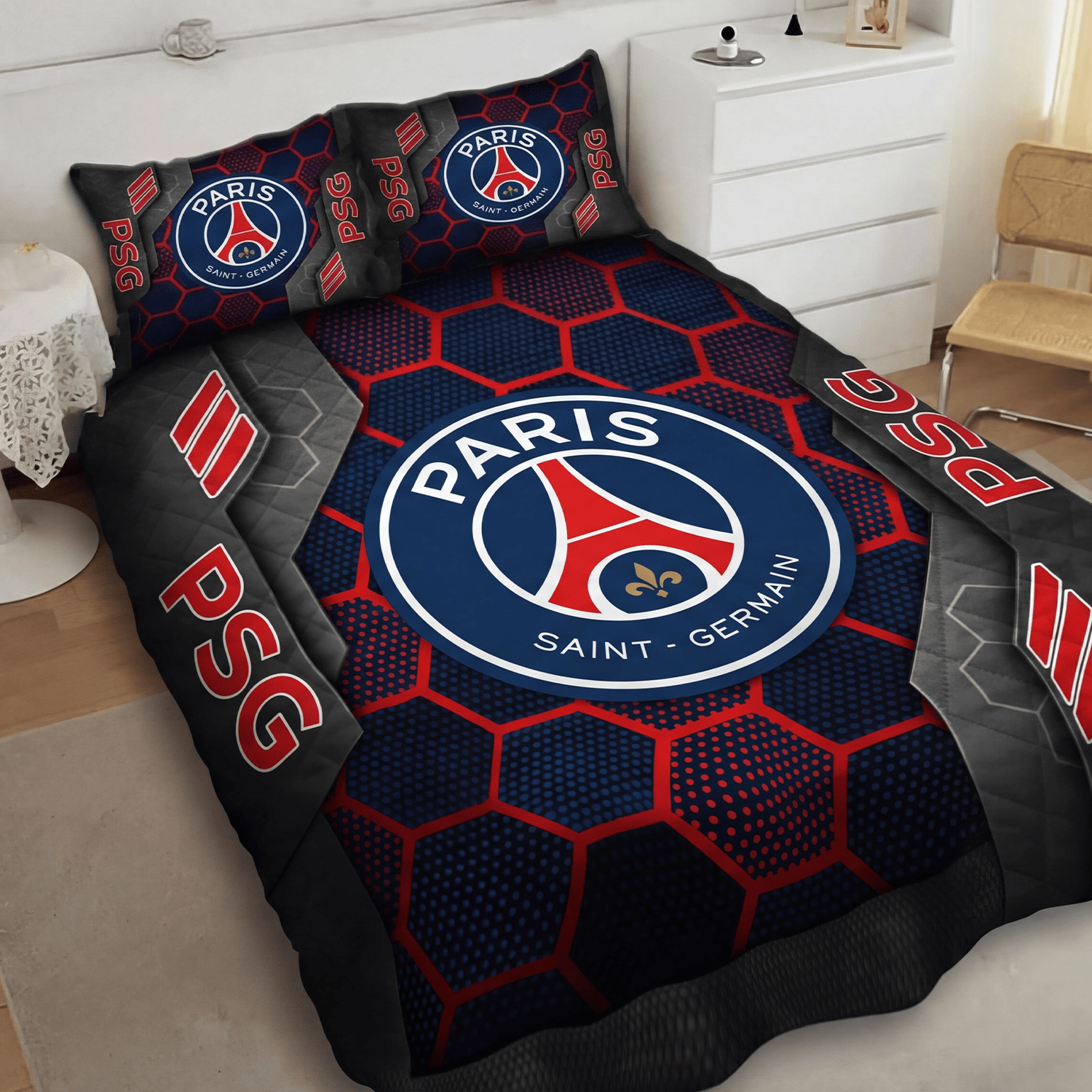 Paris Saint Germain Inspired Quilt Set
