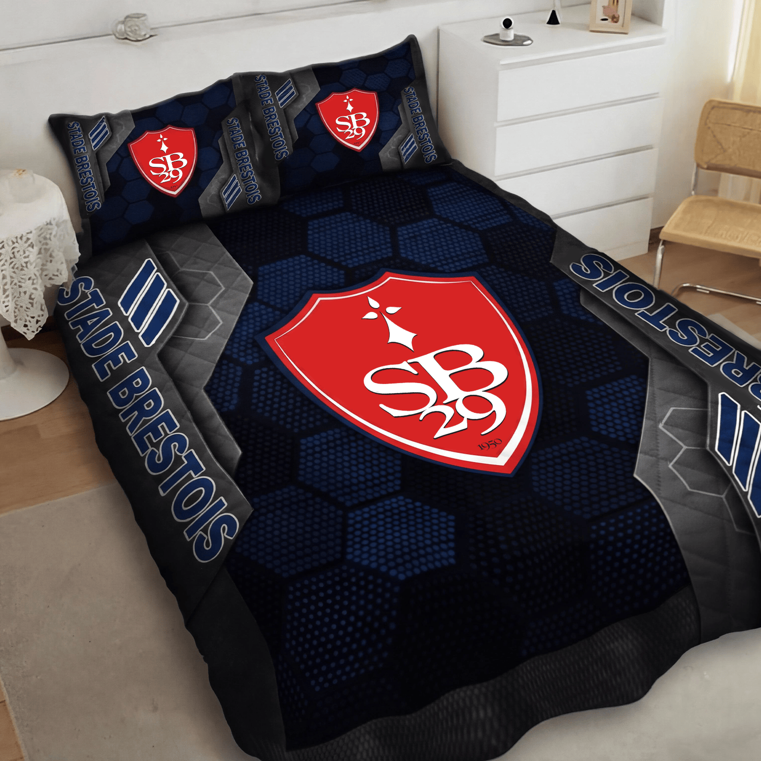 Stade Brestois Inspired Quilt Set