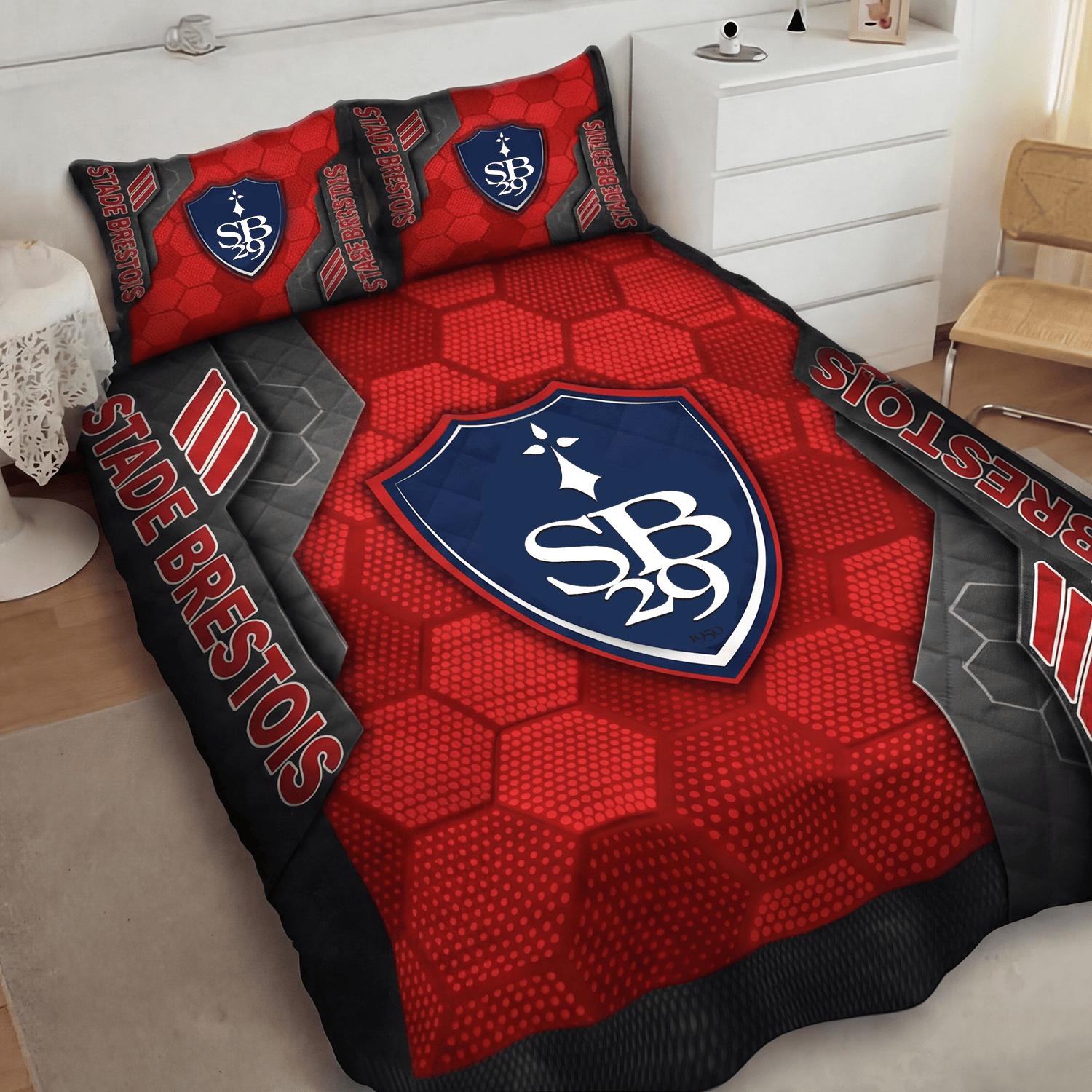 Stade Brestois Inspired Quilt Set
