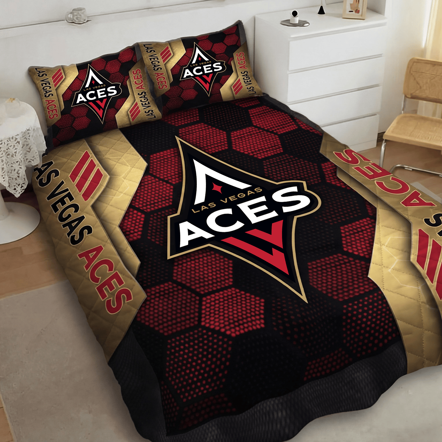Las Vegas Aces Inspired Quilt Set