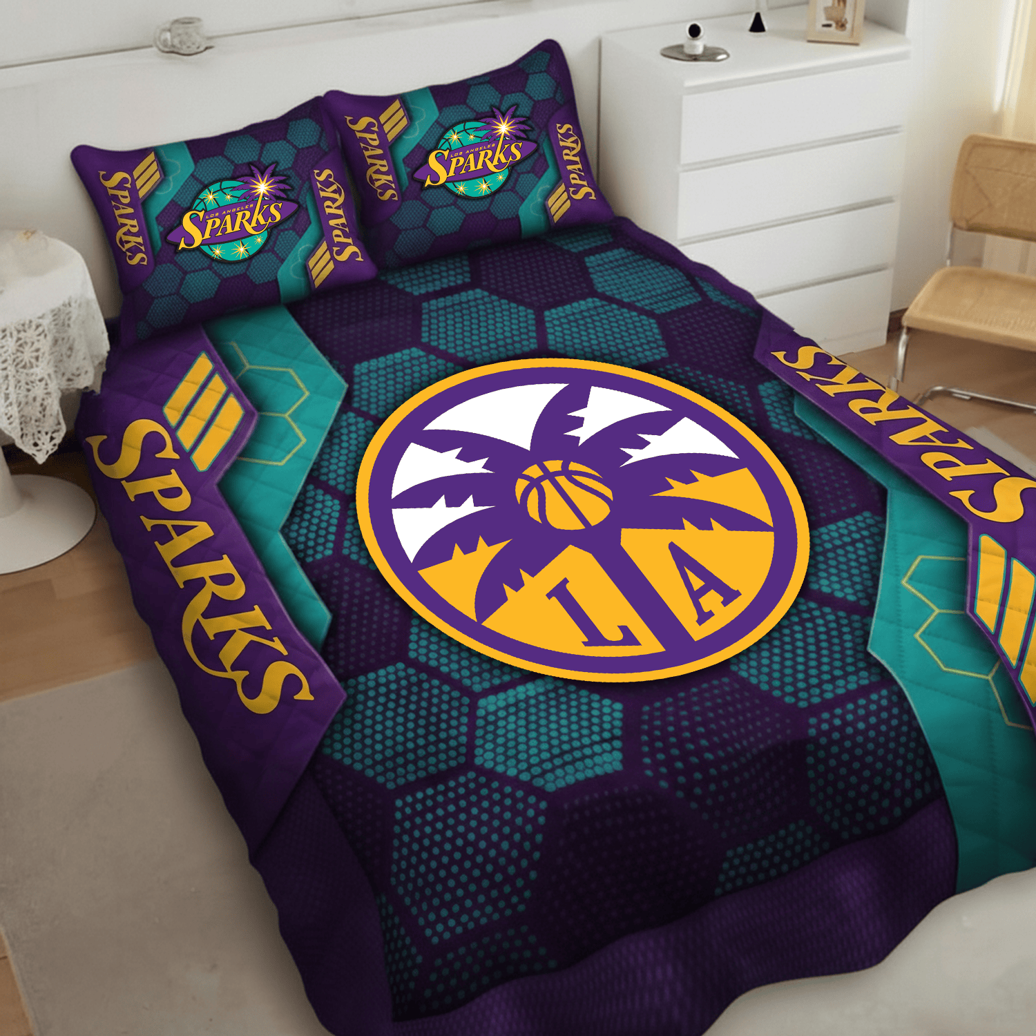Los Angeles Sparks Inspired Quilt Set