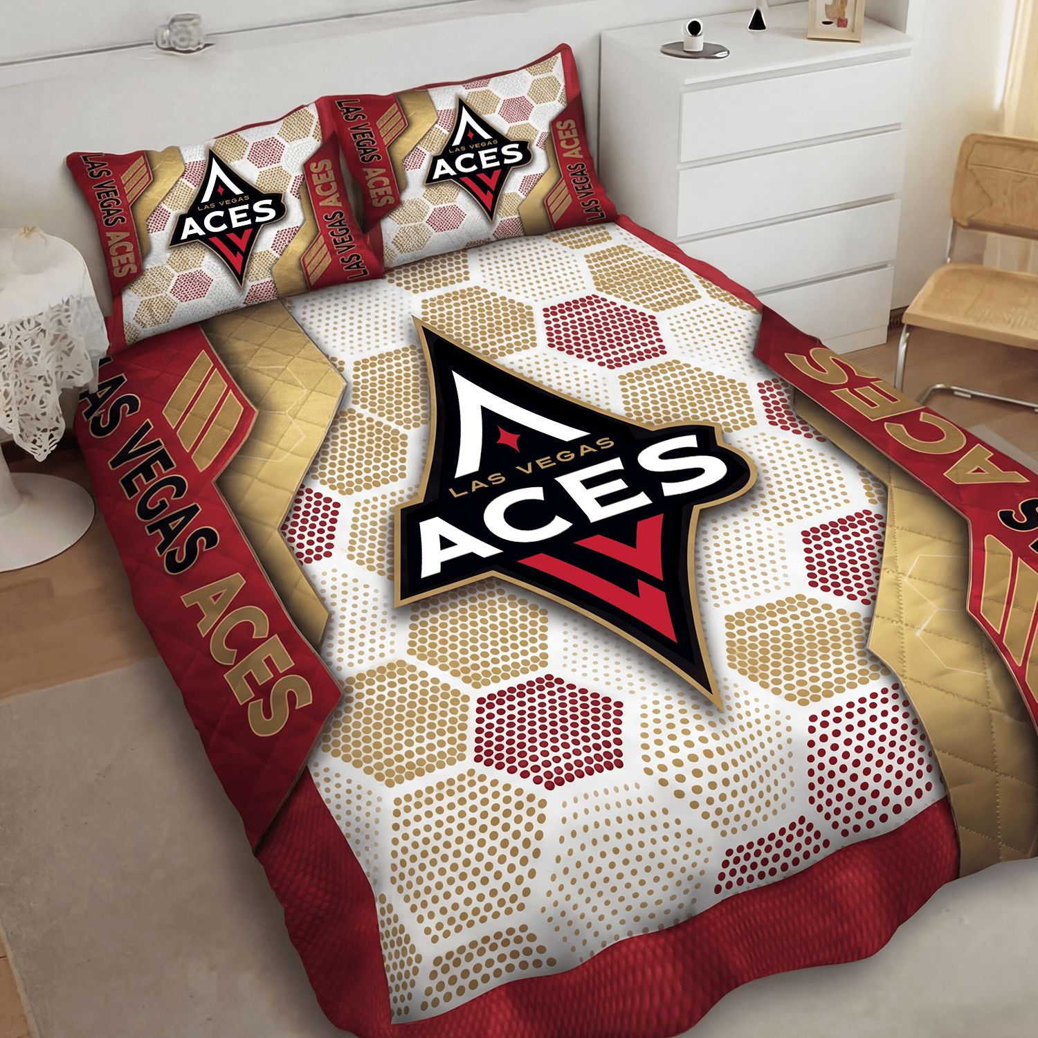Las Vegas Aces Inspired Quilt Set
