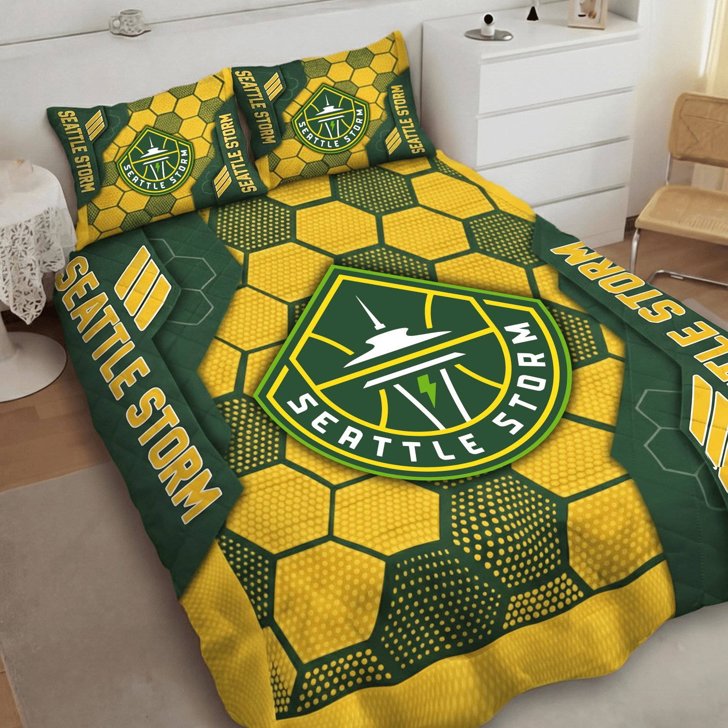 Seattle Storm Inspired Quilt Set