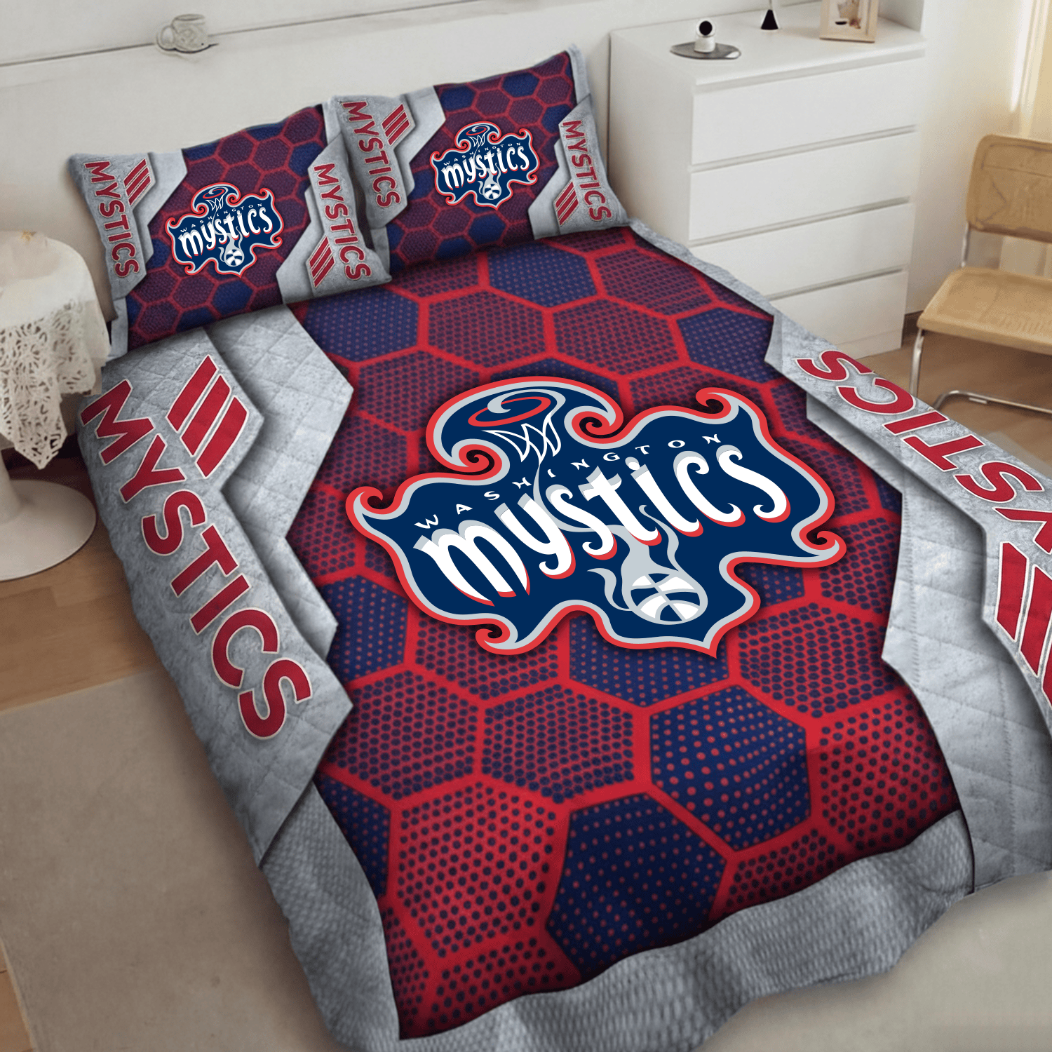 Washington Mystics Inspired Quilt Set
