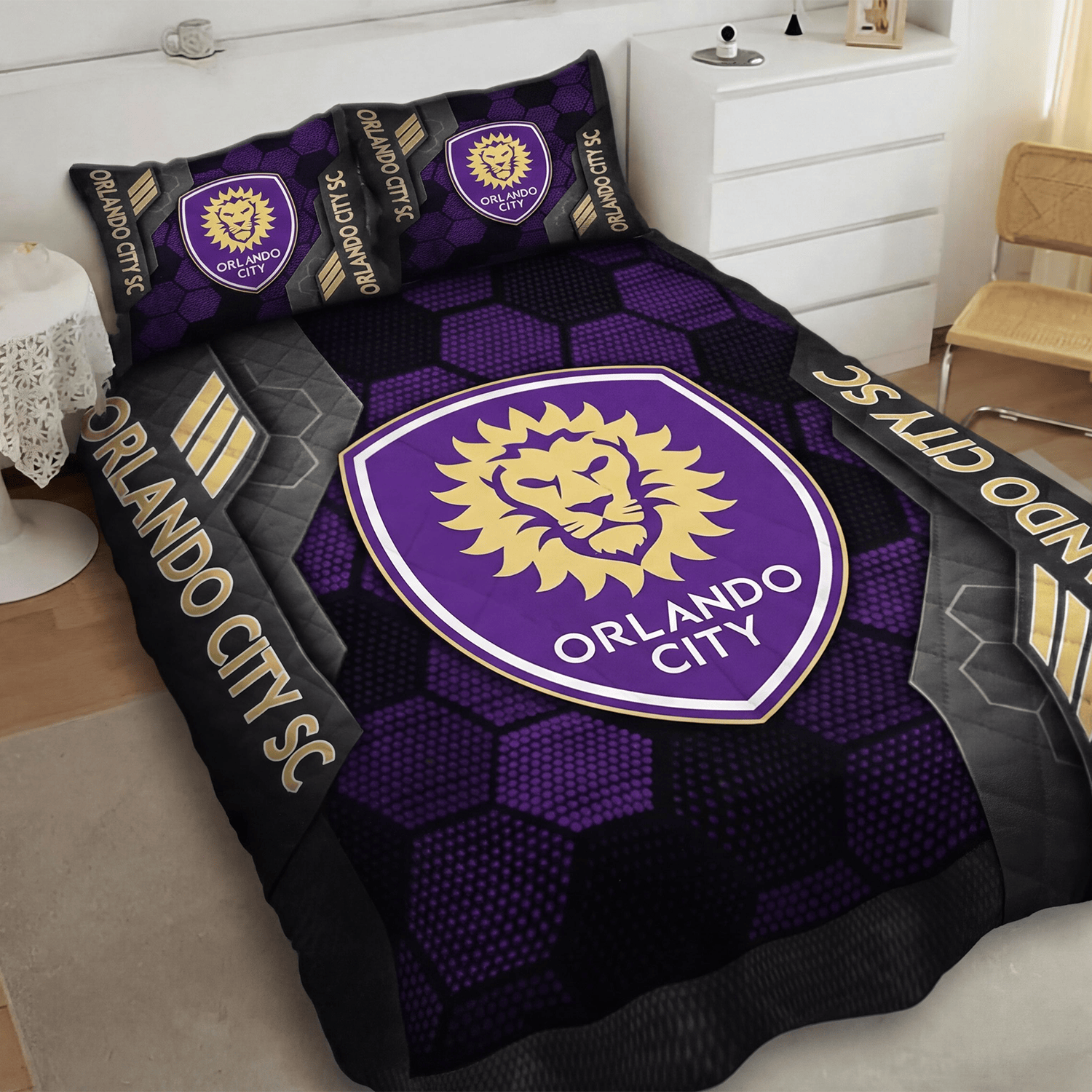 Orlando City SC Inspired Quilt Set