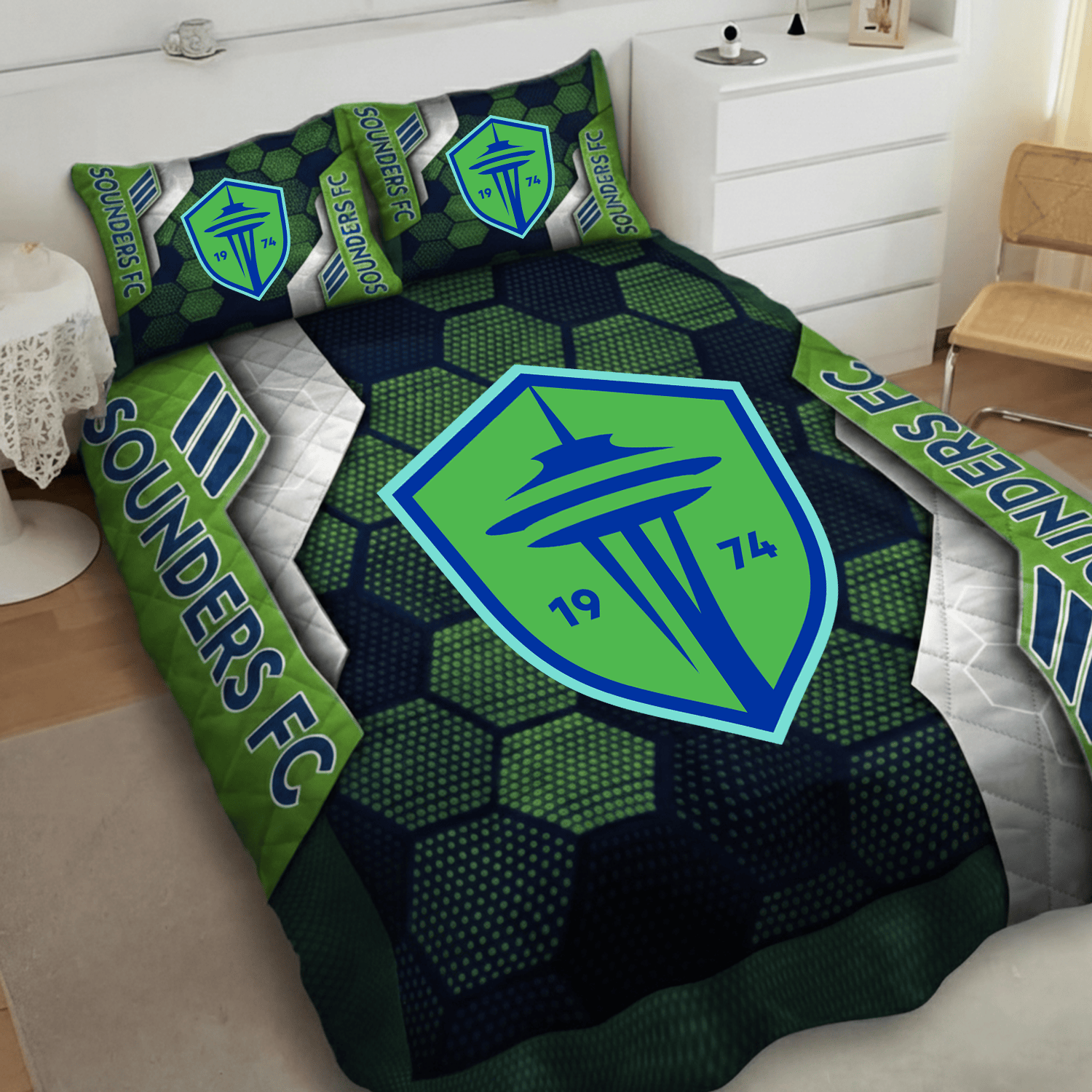 Seattle Sounders FC Inspired Quilt Set