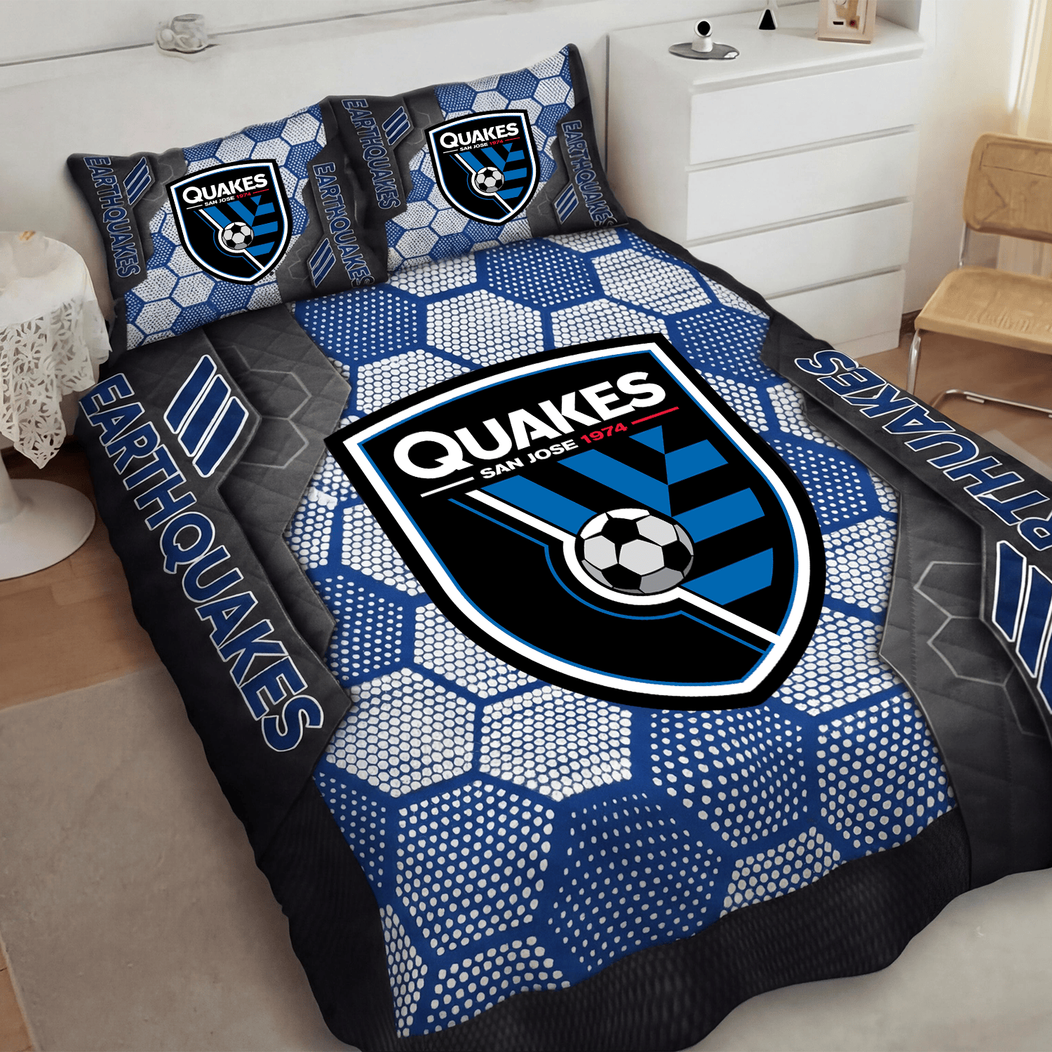 San Jose Earthquakes Inspired Quilt Set
