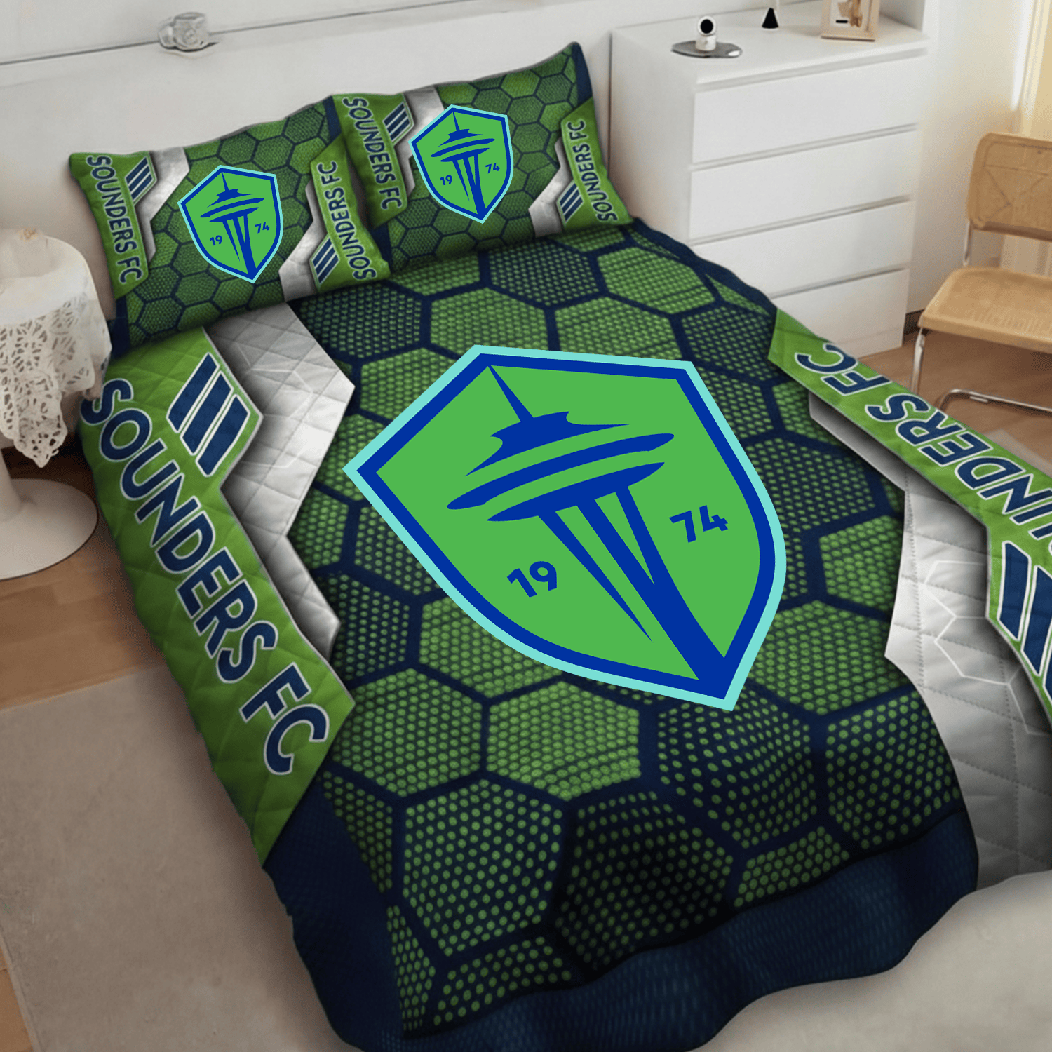 Seattle Sounders FC Inspired Quilt Set