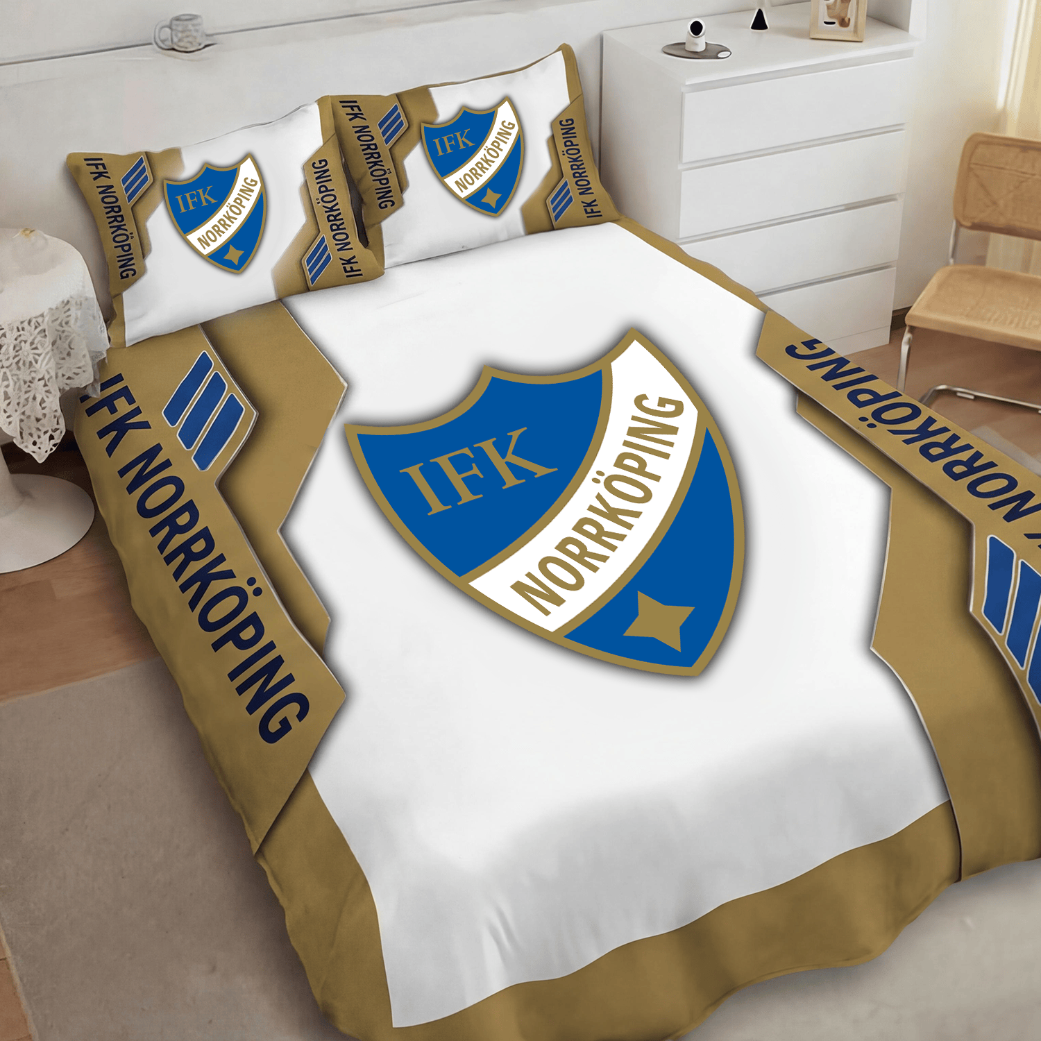 IFK Norrköping Inspired Full Bedding Set