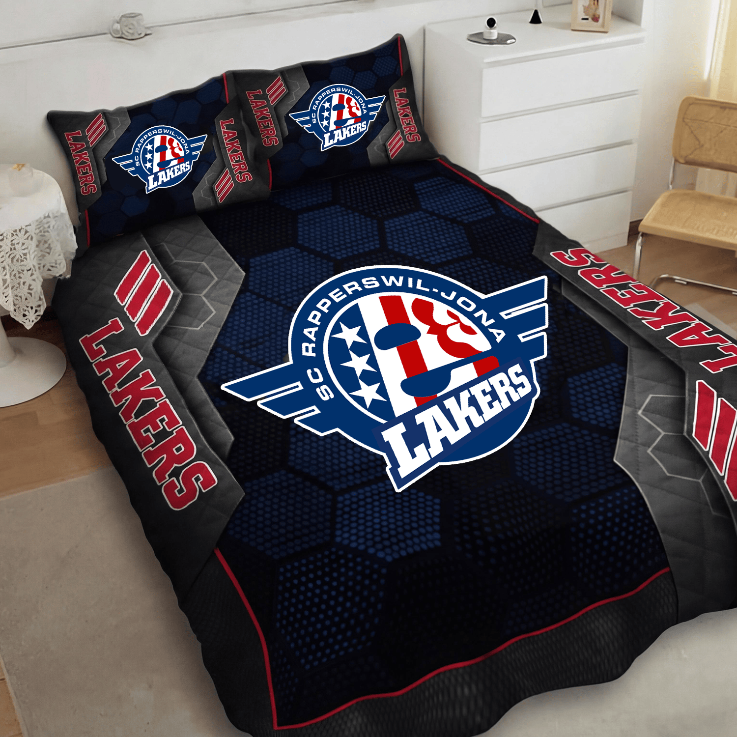 Rapperswil Jona Lakers Inspired Full Bedding Set