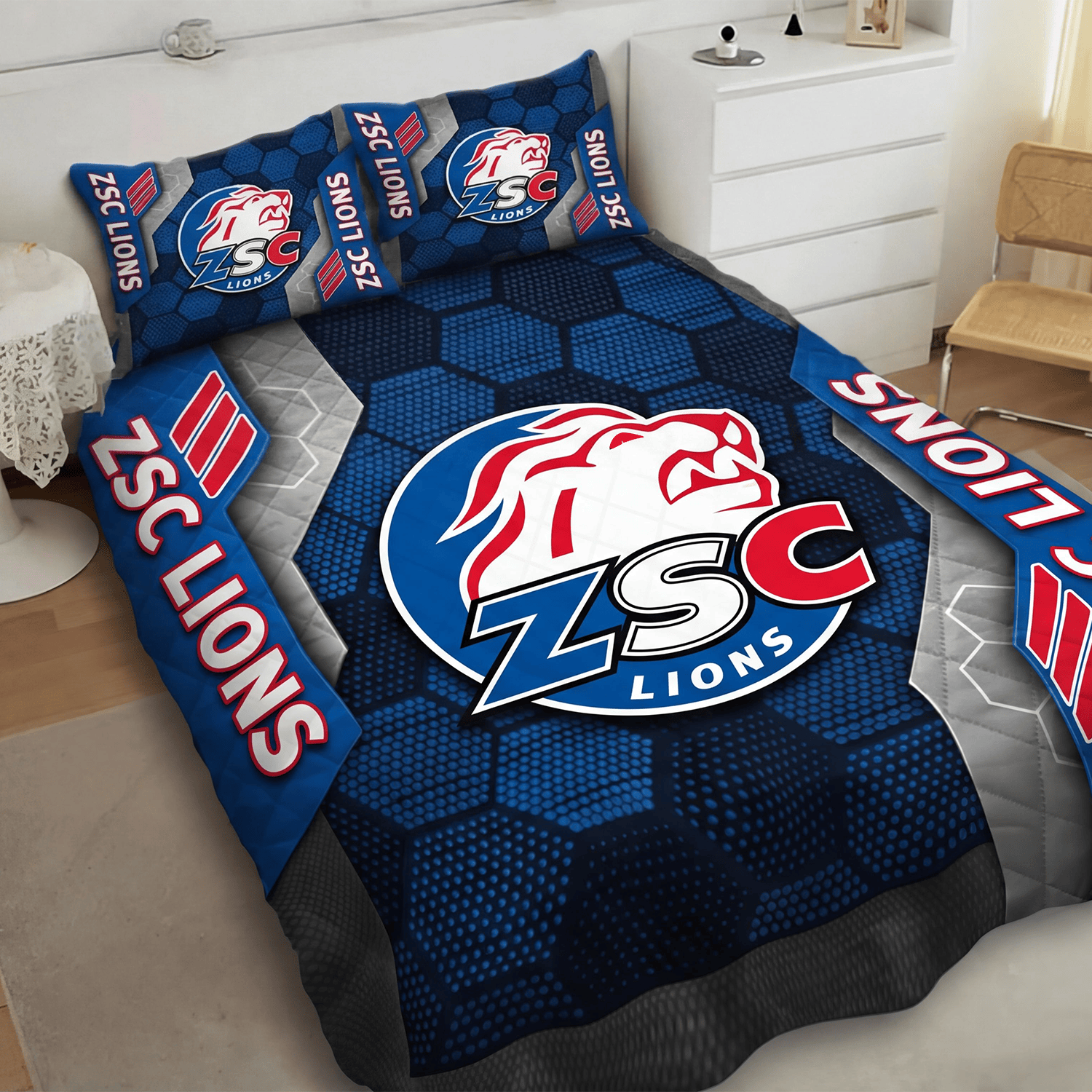 ZSC Lions Inspired Full Bedding Set