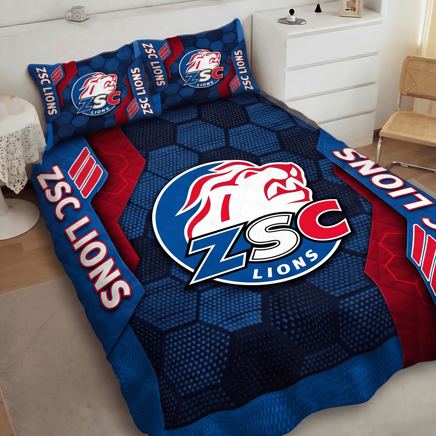 ZSC Lions Inspired Full Bedding Set